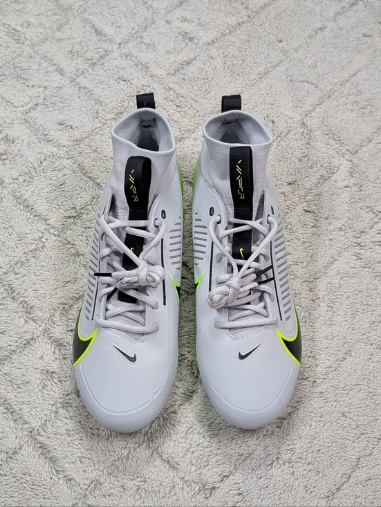 Nike Vapor Edge Pro 360 2 Platinum Green Football Cleats Mens Size 13 DA5456-004